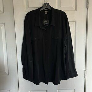 NWT Eddie Bauer Black Button Down Top 3x